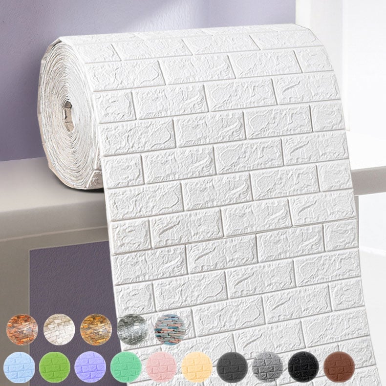 【2026 売れ中】全長20m 壁紙シール 3D 判 レンガ調 幅70cm 3D壁紙 防音シートカット可能 断熱 防水 防音 壁材 クッションシート 判ウォールステッカー 自己粘着 DIY c-biz