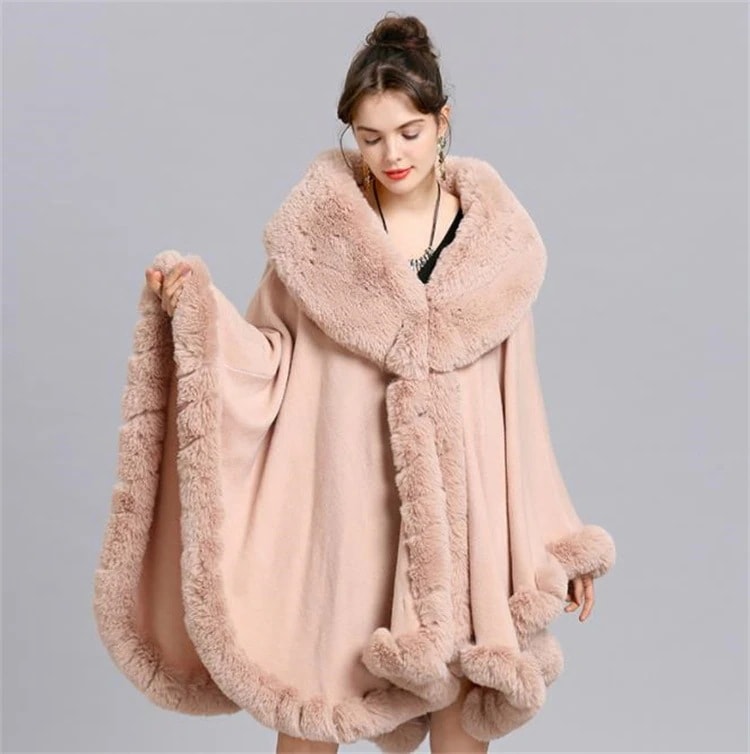 ニット INSスタイル カーディガン 肌にやさしい 暖かい コート スリム マント ストール ポンチョ ウーリーネック ビッグコード 厚手ストールマフラーストール