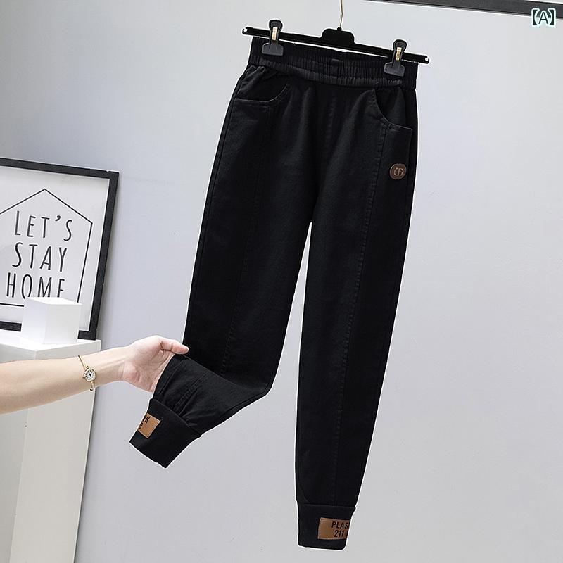 レディース カジュアル パンツ 大きいサイズ ジーンズ 秋冬 裏起毛 レギンス ハイウエスト スリム