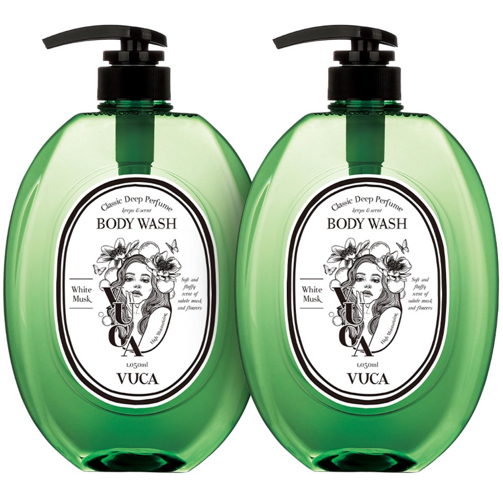 ビューカクラシックディープパルファムボディウォッシュホワイトマスク香1050ml2個