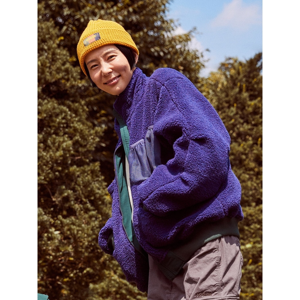 コダックアパレルトリップリバーシブルフリースジャケットグリーン