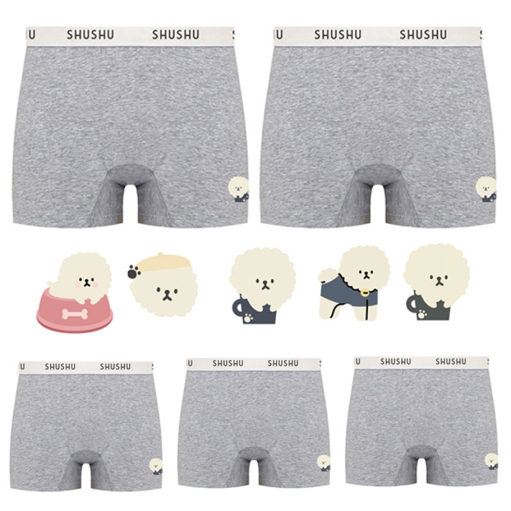 (J2Y) 女の子用ボクサーパンツ 5点セット小学生用ジュニア下着学校制服パンティー学生用下着