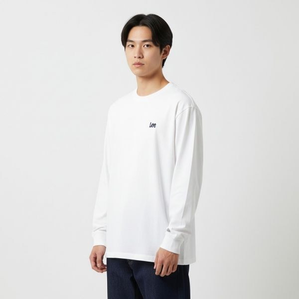Small Twitch Logo Long Sleeve T-Shirt White