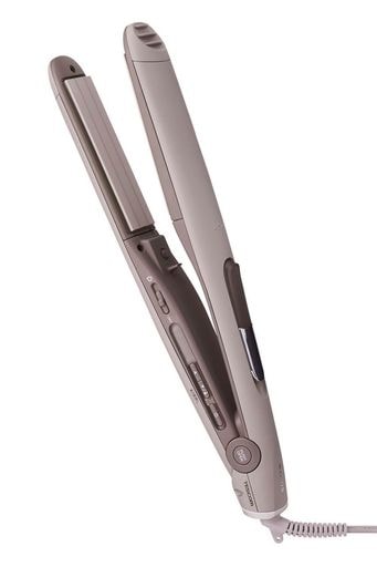 テスコム ヘアアイロン ストレートアイロン プロテクトイオン 30.5mm 100~200C 海外対応 温度調整/ロック/メモリー 自動OFF ラク抜きプラグ elims est クレイベージュ TS