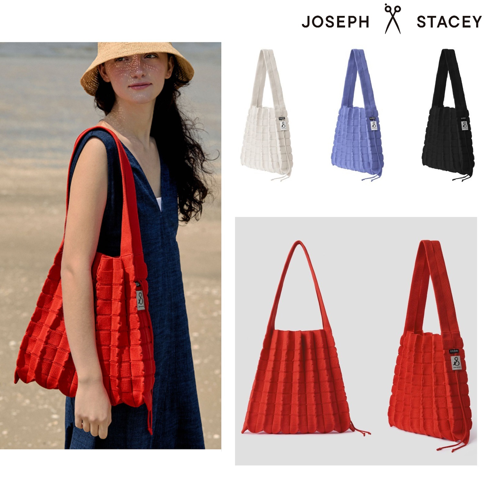 Lucky Pleats Knit L Fiori (ALL) 4色 Eco 韓国人気 韓国ファッション 女性バッグ ショルダーバッグ 大学生 ファッションバッグ ハンドバッグ