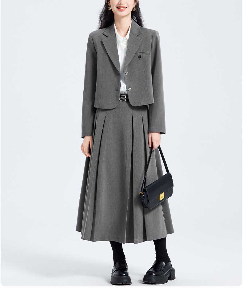 【2026年大人気】セットアップ スカート レディース 3点2点セット 卒園式 ママ コーデ ママ 上下セット ジャケット&シャツ&スカート プリーツスカート ミモレ丈 長袖 エレガント 大人 きれ