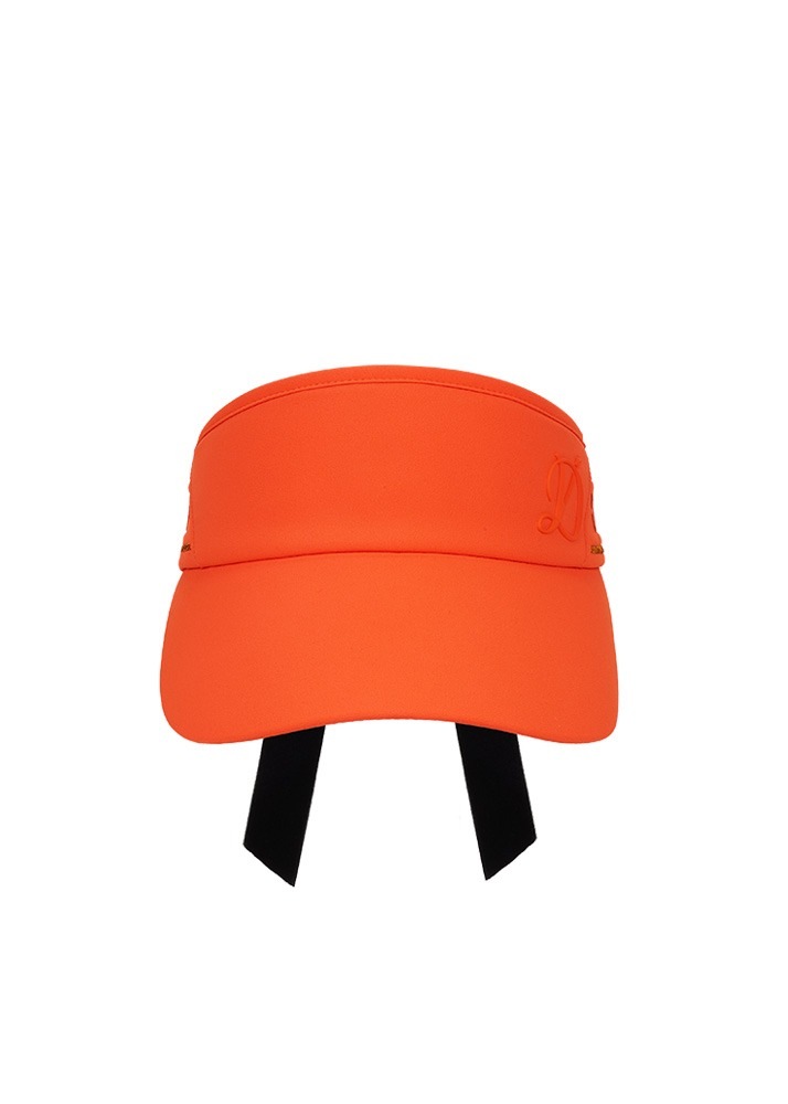 デュビック ロゴ 刺繍 リボン サンバイザー ORANGE