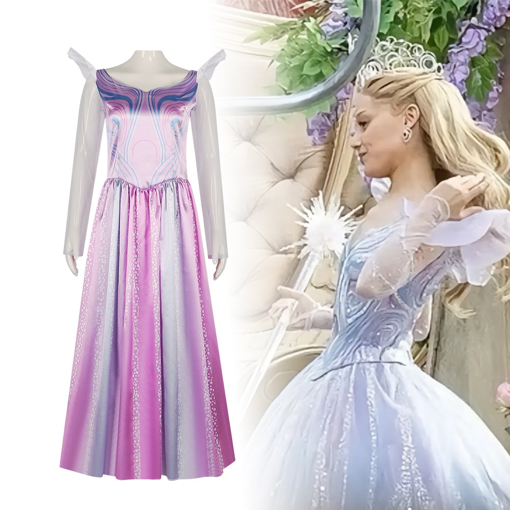 【速達!】魔法の悪魔女コスプレ衣装グリンダの魔女グリンダのワンピースコスプレハロウィン舞台衣装