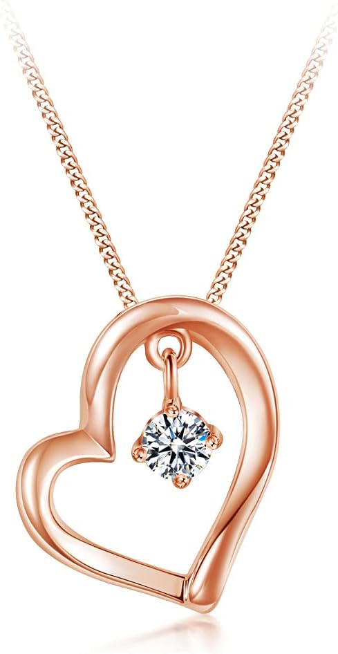 ネックレス ハートペンダント シルバー925 5Aジルコニア 女性用 アクセサリー