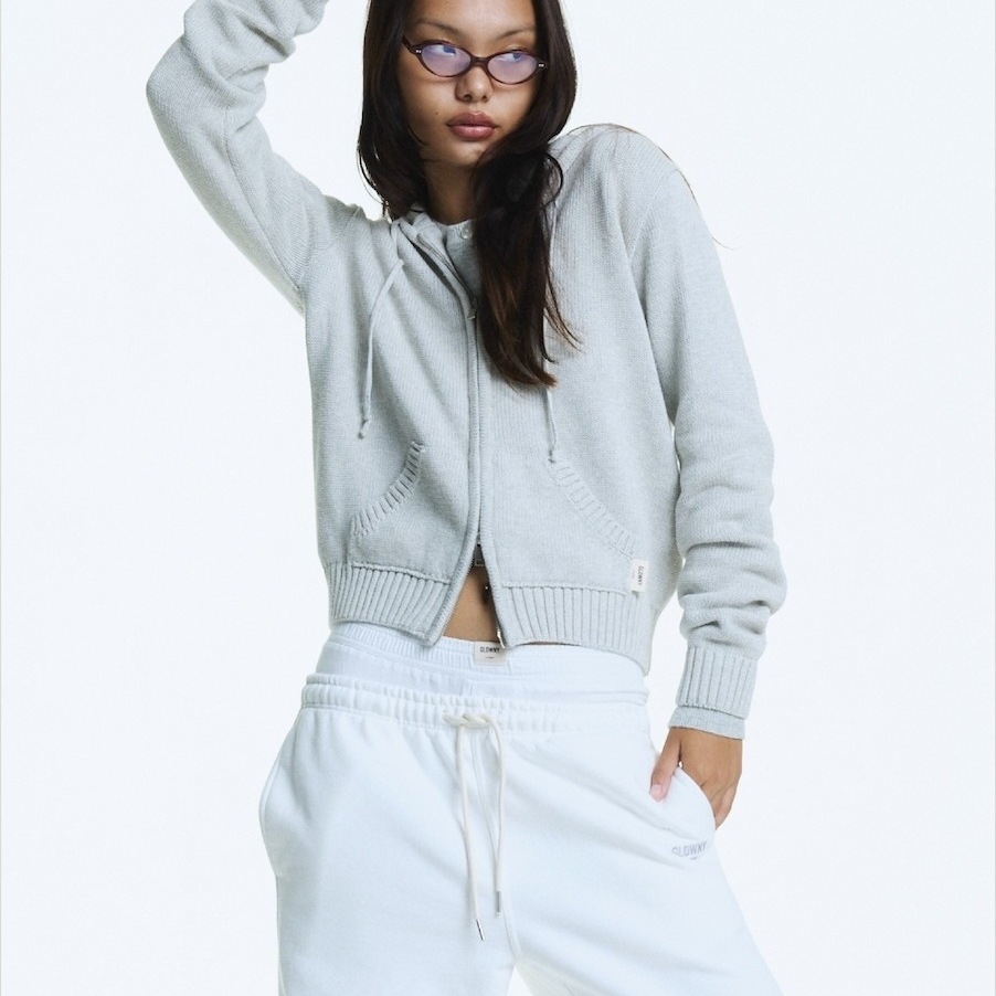 G CLASSIC KNIT ZIP UP (DARK BROWN/NAVY/GRAY)