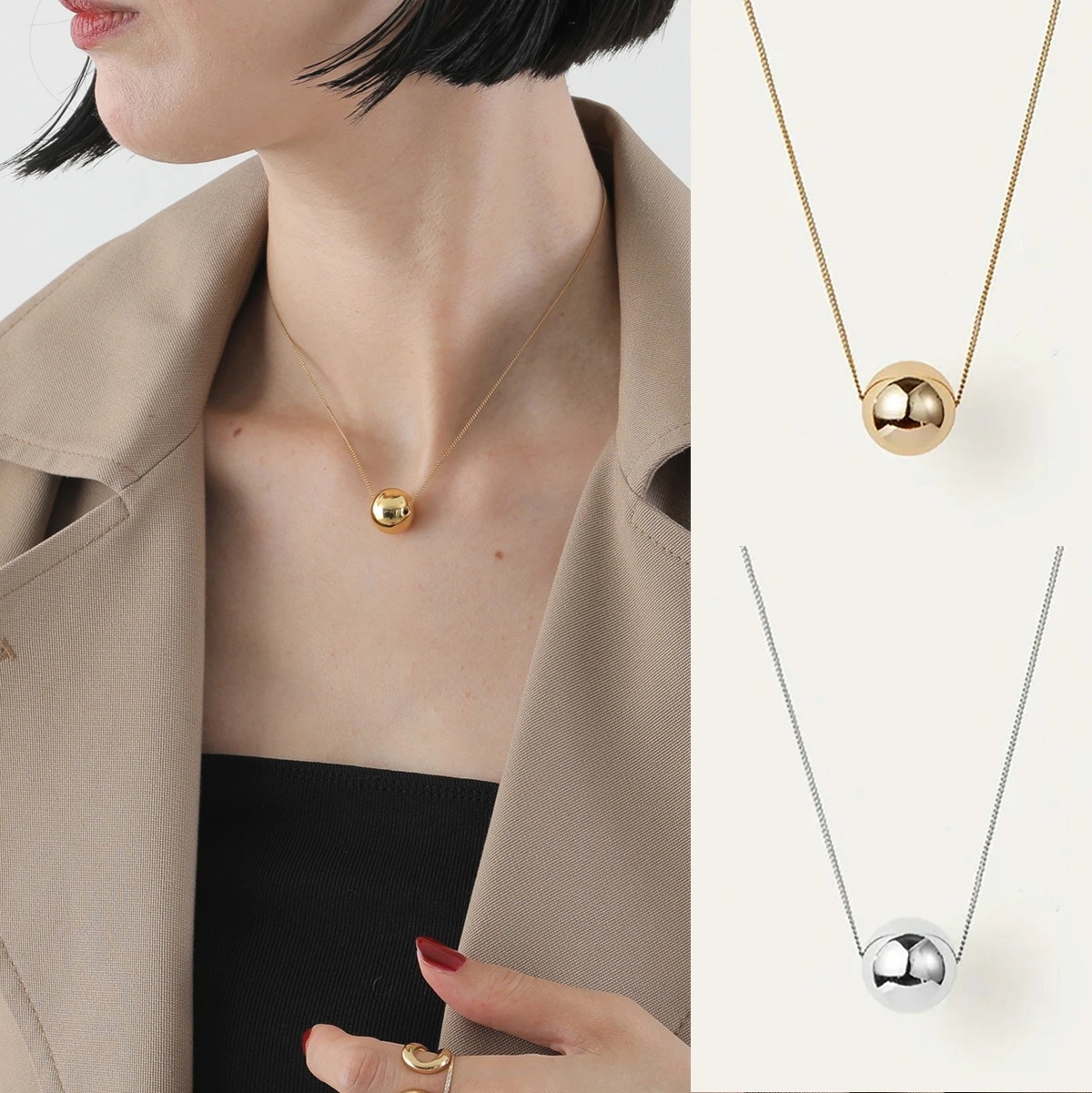JENNY BIRD ジェニーバード ネックレス Aurora Pendant JB1245-HPG JB1245-HPS レディース ボール チェーン チョーカー アクセサリー カラー2色