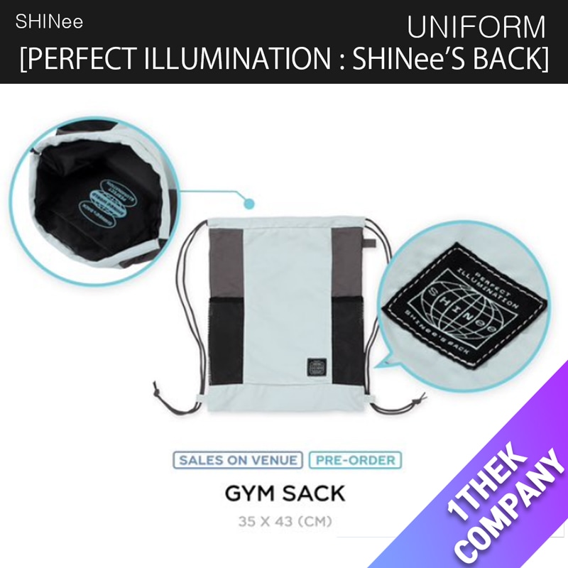 （GYM SACK）SHINee WORLD [PERFECT ILLUMINATION : SHINee’S BACK] OFFICIAL MDKPOP グッズ