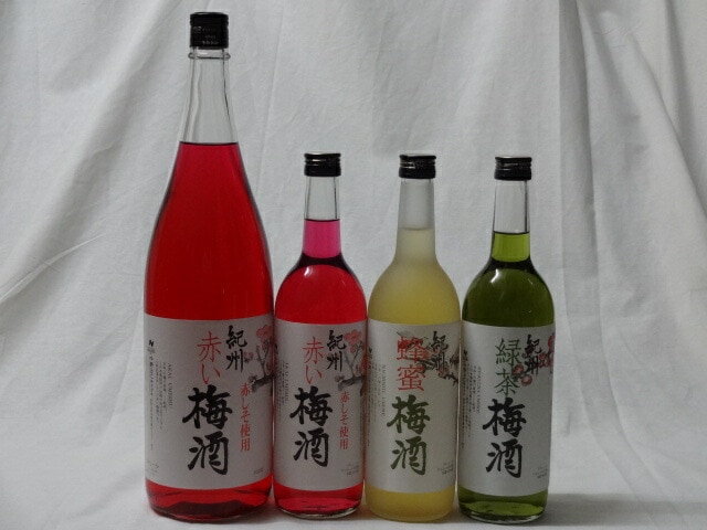 こんな梅酒福袋が欲しかったぁ 4本セット(中野BC 赤い梅酒 蜂蜜梅酒 緑茶梅酒) 1800ml+7