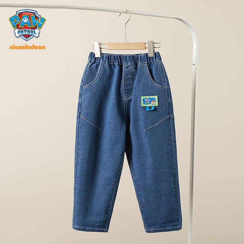パウパトロール子供用ジーンズカジュアルパンツ新春男の子パンツゆったりトレンディハンサム