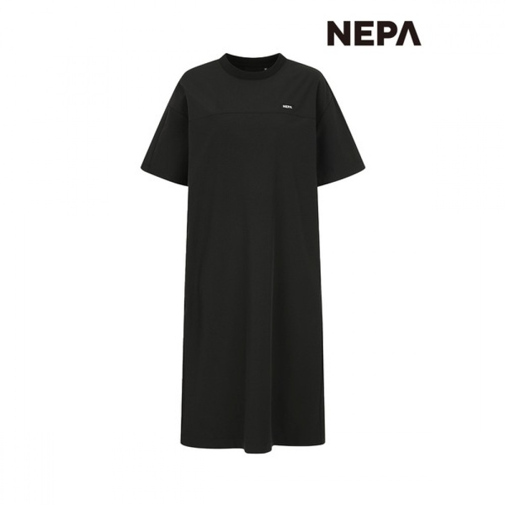 [ネパ] ネパレディースコンフォートウーブン半袖ドレス (レギュラーフィット) 7J45379