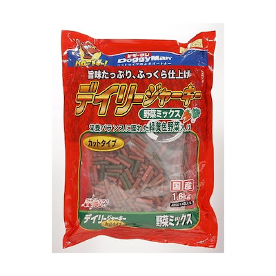 他サイト： デイリージャーキー　野菜ミックス　カットタイプ　１．６Ｋｇ（４００ｇX４袋）　犬　おやつ　ジャーキー　ＣＲＣ45―14―05―50―00の商品画像