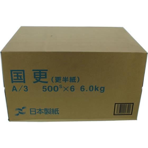 わら半紙 国更A3 500枚×6冊 日本製紙 ｸﾆｻﾞﾗA36K1000