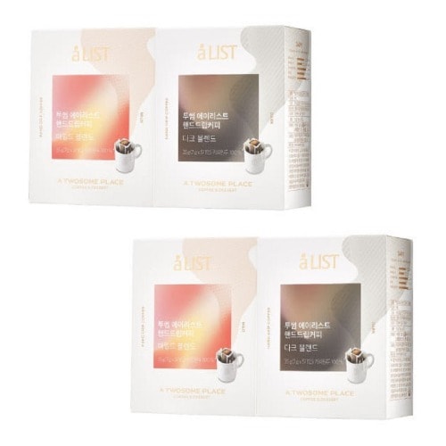 ツーサムプレイスハンドドリップコーヒーダークブレンド5個入りX2個+マイルドブレンド5個入りX2個コーヒーバスルームオフィスティータイム