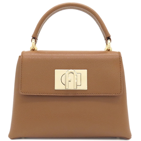 フルラ FURLA 2WAYバッグ FURLA 1927 トップハンドル ミニ レザー コニャック ゴールド金具 新品 未使用 茶 ショルダー ハンドバッグ wb00109are00003b00 【保