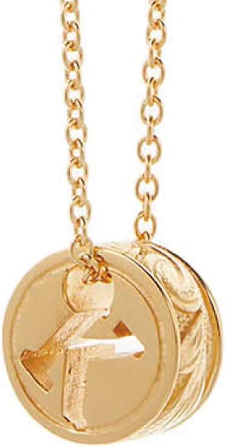 サージカルステンレス製 ハワイアンジュエリー バレル 樽 イニシャル スクロール ネックレス