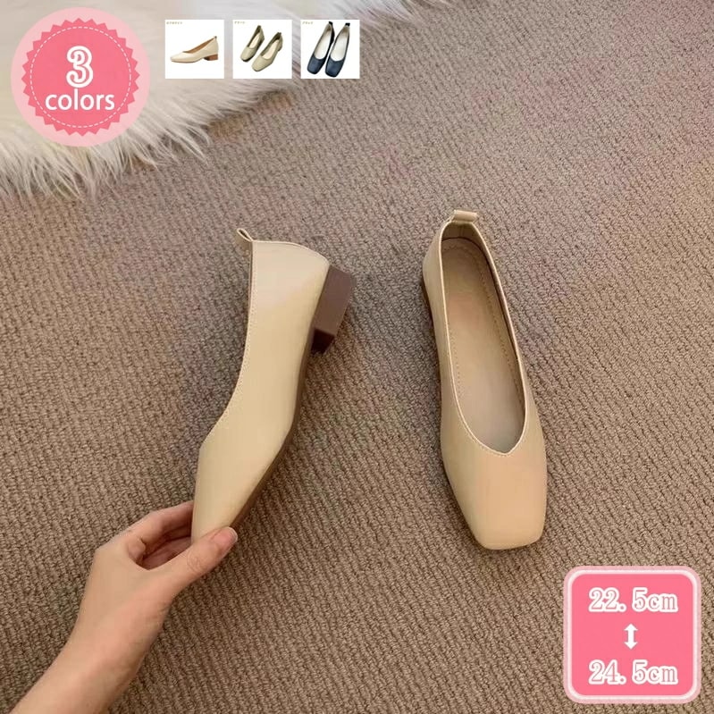 1000円OFFクーポン 通勤用 コンフォートシューズ 太ヒール パンプス 痛くない レディース 黒 靴 歩きやすい スムース調 軽量 5cm リクルート ビジネス フォーマル 仕事 スクエアヒール