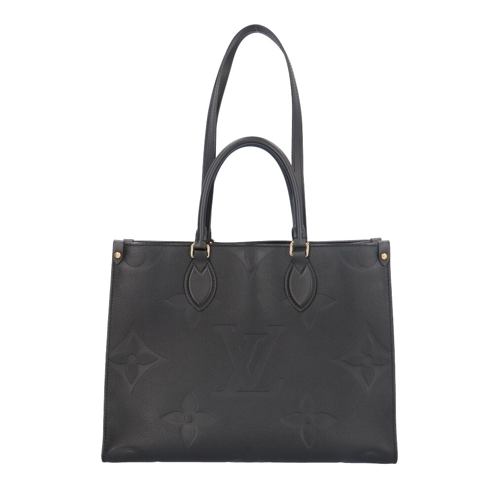 ルイヴィトン オンザゴーMM モノグラムアンプラント ショルダーバッグ モノグラムアンプラント M45595 ブラック LOUIS VUITTON 中古