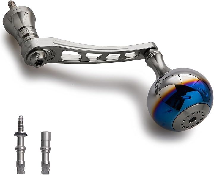 65-70mm可変 リール ハンドル 38mm ノブ搭載 シマノ Shimano ダイワ Daiwa 通用 スピニングリール Aurora Series (ガンメタル)