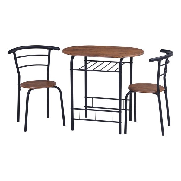 ダイニング３点セット 2人用 ブラウン TH3015-1