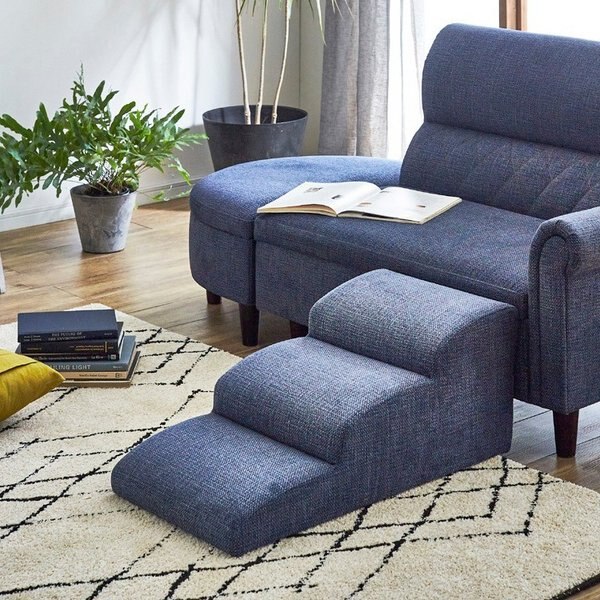 ペット用 ソファ階段 3段 上り下り ステップ ペットステップ ドッグステップ 引っかきキズに強い