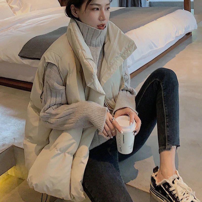 レディース 韓国風 ダウン綿ベスト ゆったり 綿入れ ショート丈 万能 合わせやすい ボレロ 冬 加厚 アウター ベスト