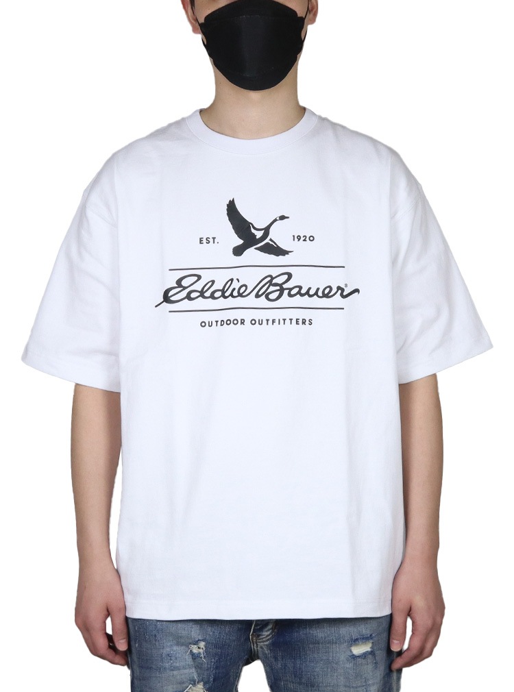 エディーバウアー Tシャツ EDDIE BAUER 半袖T メンズ レディース アウトドア ブランド 大きいサイズ おしゃれ 白 綿100%