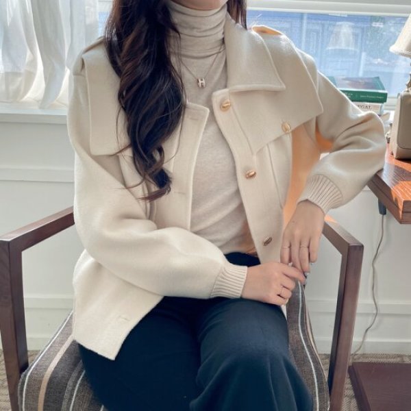 クジラ/ポケット/ニット/ジャケット