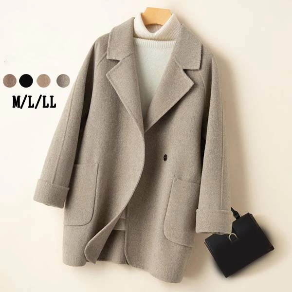 【即納】ウール コート レディース 秋 冬 50代 40代 30代 きれいめ ジャケット ショートコート アウター 上着 トレンチコート トップス チェスターコート 上品 防寒 お呼ばれ 大きいサイズ