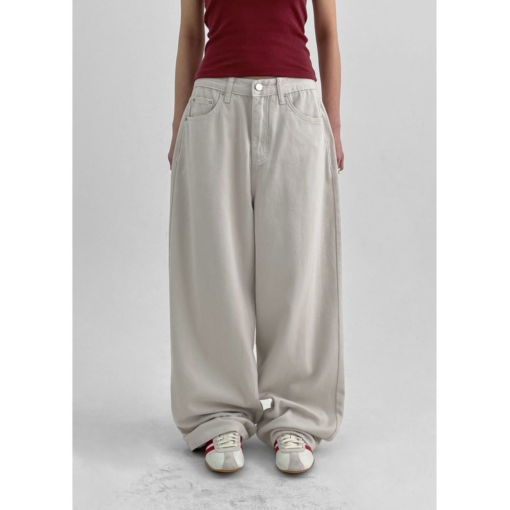 ブラックアップロムキットワイドコットンパンツ