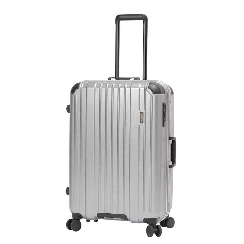 BERMAS　フレームタイプ ハードスーツケース 静音ストッパーキャスター 宿泊目安：5泊前後 (64L) ヘリテージ2 TSAロック搭載 シルバー　6053322