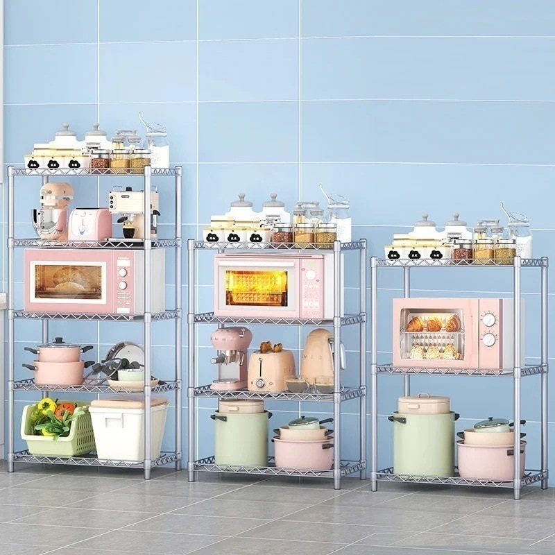 【本日のイベント】激安販売！寝室リビングルームバスルーム書斎用雑貨収納ラック家庭の整理整頓用品 収納ラック なバルコニー用花ポット 収納棚3/4/5層メタル収納ラック