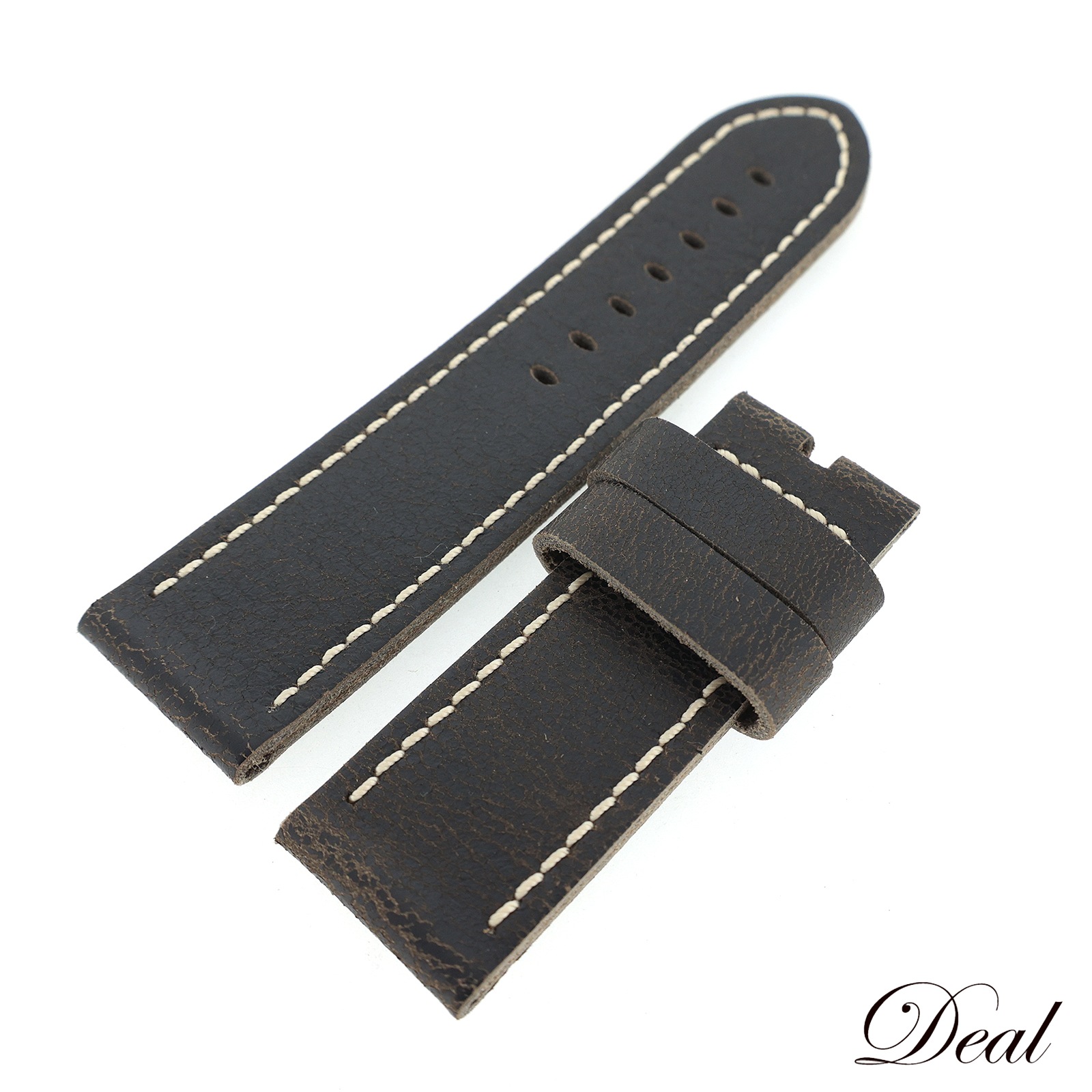 未使用 保管品 パネライ 純正 レザーベルト 尾錠用 26mm ブラウン メンズ 時計ベルト 29,185円