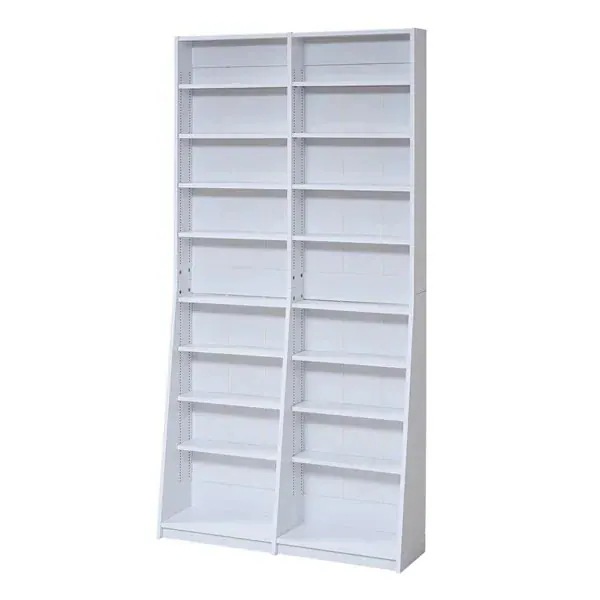 本棚 書棚 幅90cm 1cmピッチ 漫画本 文庫本 FRM-0009-WH ホワイト 14,804円