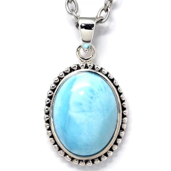 インディアンジュエリー ペンダント ネックレス 天然石 ラリマー ネイティブアメリカン 銀の玉飾り メンズ レディース シルバー925