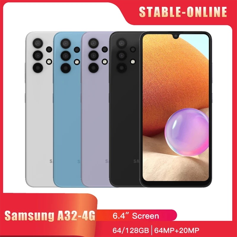 14891.0 28% OFFSamsung Galaxy a32携帯電話,オクタコアスマートフォン,a325f,a325n,4g,4 GB RAM, 64 GB, 128GB ROM, 90h