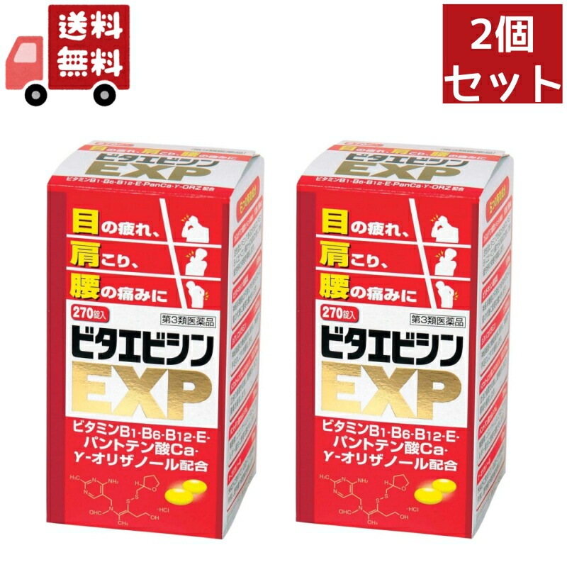 2個セット 【第3類医薬品】 ビタエビシンＥＸＰ 270錠 眼精疲労肩こり腰の痛みに 寧薬化学工業