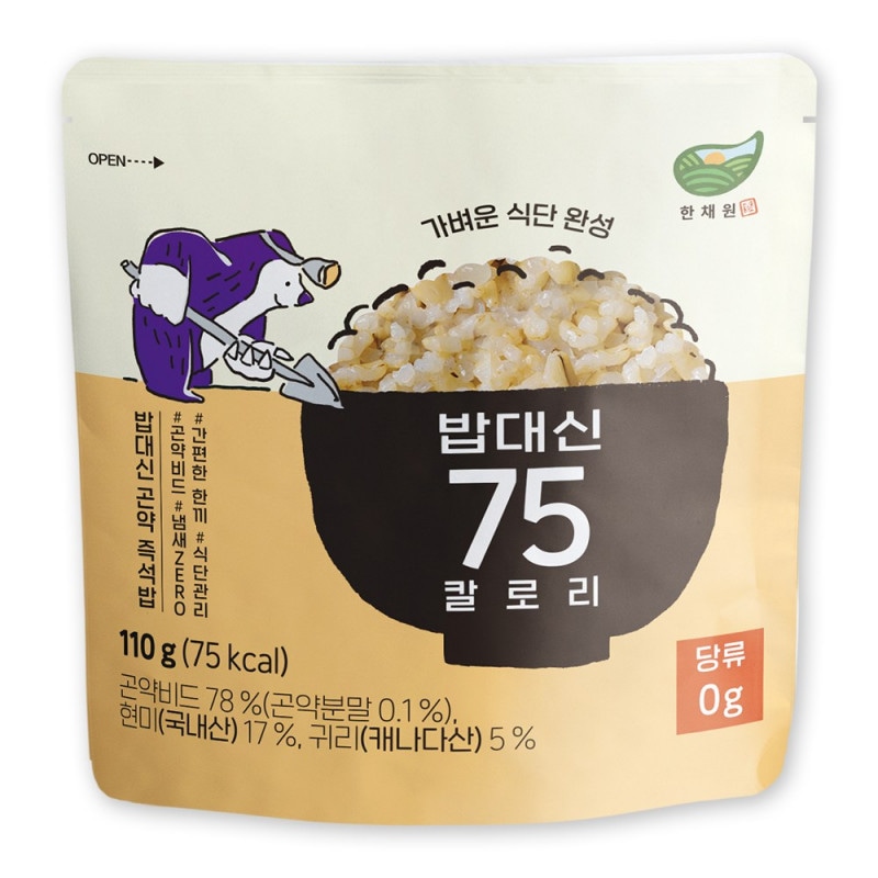 ハンチェウォンボブの代わりに75カロリー玄米オートムギ即席米抵当ダイエットコンニャクボブ110g24個