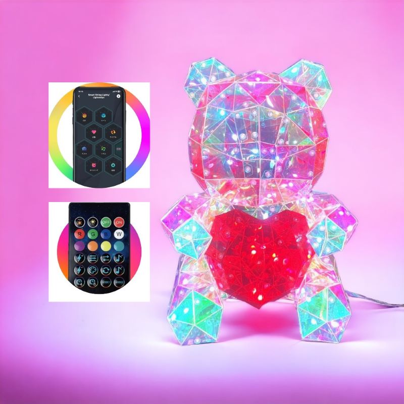 ハートベア30cm アプリ操作可能 バースデー ギフト プレゼント 映え おすすめギフト クリスマス 飾り付け 照明 LED照明 間接照明 くま照明 キラキラ クリスマスプレゼント 6,216円