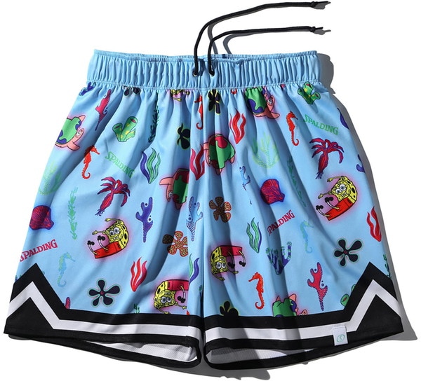 SPALDING スポルディング ジャージーショーツ スポンジボブ アンダーザシー バスケットボール プラクティスパンツ SMP25152S-5300