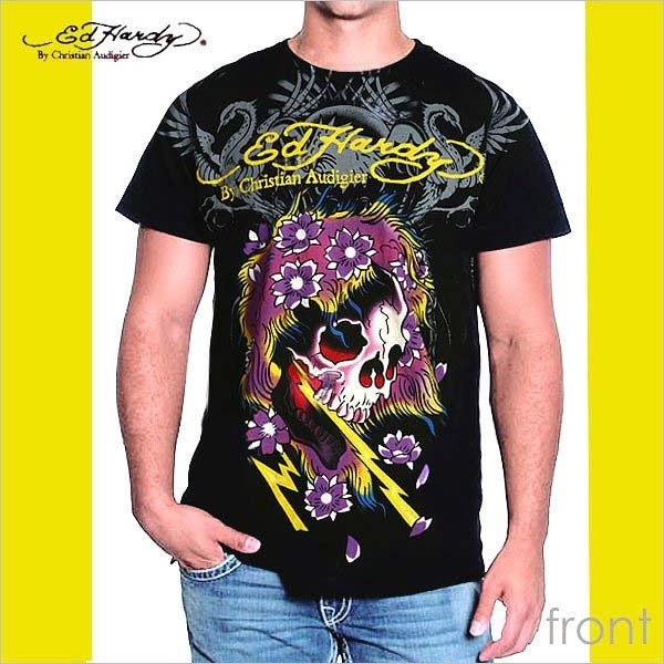 Ed Hardy エドハーディー マルチプリント ゴースト Tシャツ
