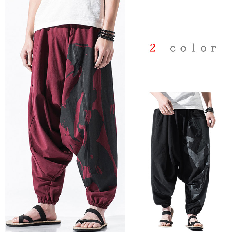 メンズ　パンツ　リネンパンツ　　綿麻パンツ　カジュアル　リラックス パンツ　 ゆったり おしゃれ 無地