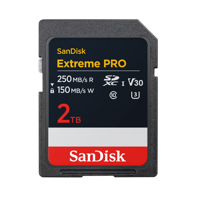SDXCカード 2TB SDカード ExtremePro R:250MB/s W:150MB/s class10 UHS-I U3 V30 4K 対応 海外パッケージ