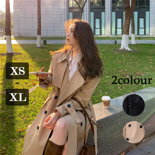 トレンチコート レディース アウター コート ロング丈 ロングコート カジュアル シンプル 無地 春 秋 軽量 ママ リクルート フォーマル スプリングコート ゆったり オータムコート 通勤 通学 お