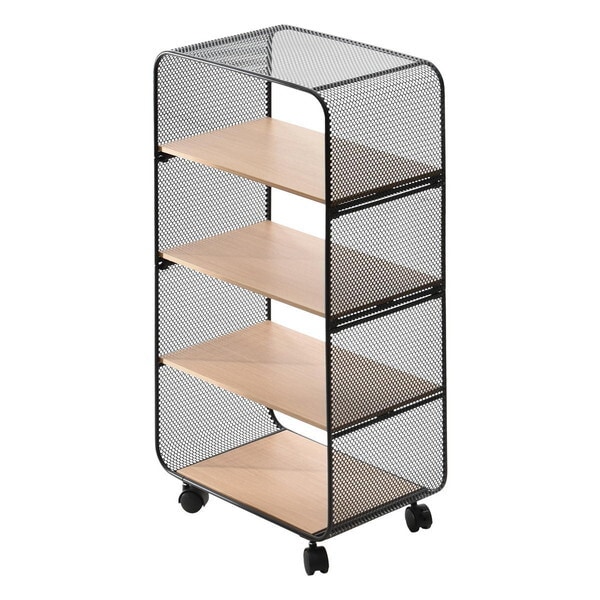 B.Bファニシング ONRC0342MOBLK ブラック Sten アーチパンチングメタルラック 4段 メーカー直送