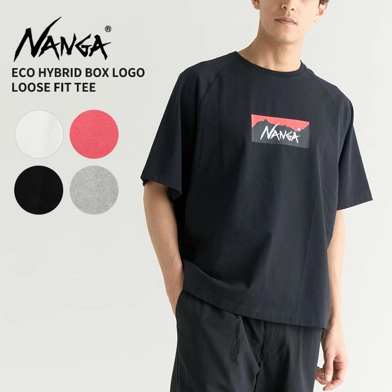 ナンガ メンズ Tシャツ レディース NANGA エコハイブリッド ボックスロゴ ルーズフィット 半袖 トップス N2500-1M025Z